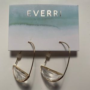 EVERRI Hand Cut Glass & Brass Earrings. Brand new.
